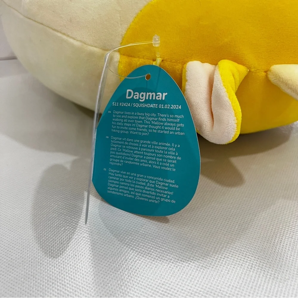 Squishmallows Dagmar The lemon Cow Size 12.5" Yellow Plush  Soft - Picture 9 of 14